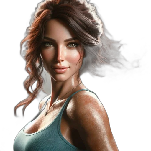 face, dress, fantasy art, photorealistic transparent PNG cut-out