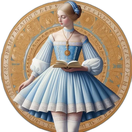 dress, jewelry, crown, oil painting transparent PNG cut-out