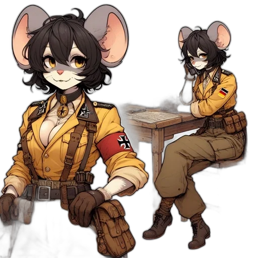 jacket, staff, weapon, animal transparent PNG cut-out