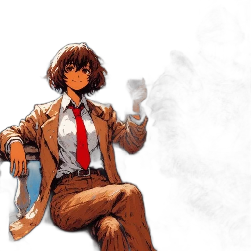 jacket, staff, concept art, comic book art transparent PNG cut-out