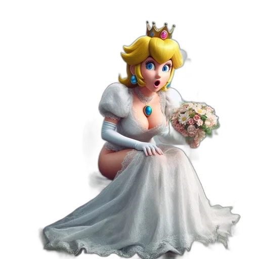 dress, crown, concept art, 3d render transparent PNG cut-out