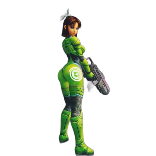 weapon, robot, jacket, staff transparent PNG cut-out