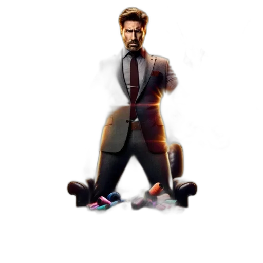 jacket, shoes, robot, staff transparent PNG cut-out