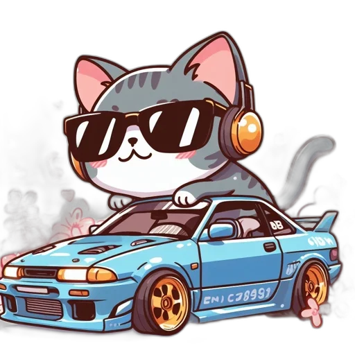 car, anime, concept art, cartoon transparent PNG cut-out
