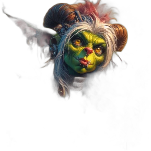 mask, face, creature, staff transparent PNG cut-out