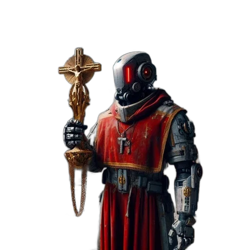 sword, staff, weapon, robot transparent PNG cut-out