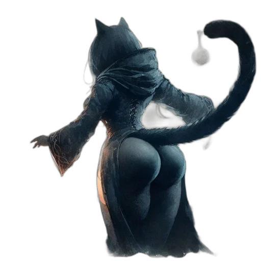 creature, mask, staff, dress transparent PNG cut-out
