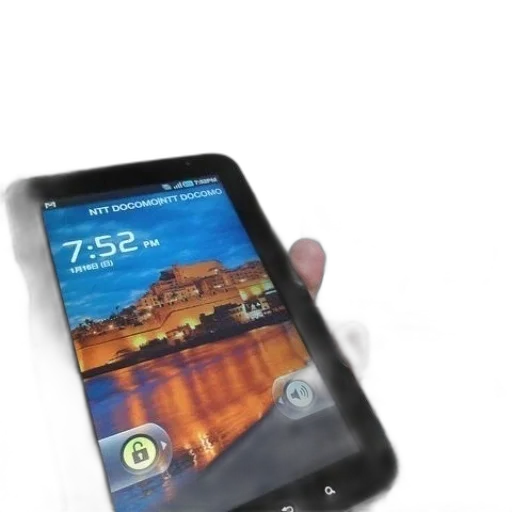 person, holding, smartphone, displaying transparent PNG cut-out