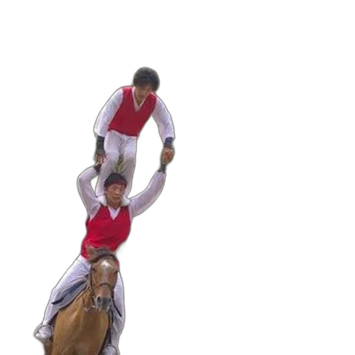 two, men, performing, stunt transparent PNG cut-out