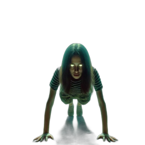 creature, mask, hair, robot transparent PNG cut-out