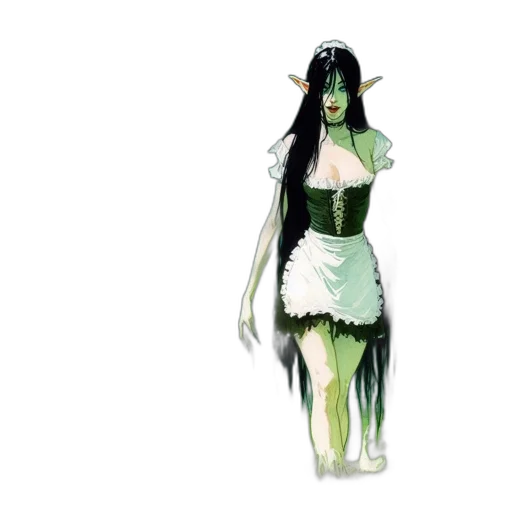 dress, creature, concept art, fantasy art transparent PNG cut-out