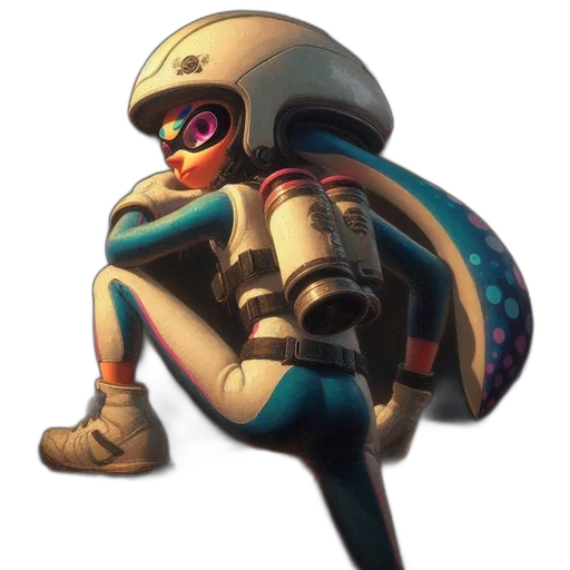 robot, staff, mask, weapon transparent PNG cut-out