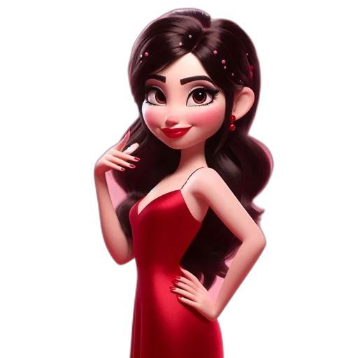 dress, cartoon, concept art, 3d render transparent PNG cut-out