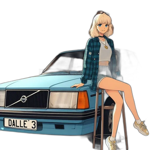 car, dress, jacket, anime transparent PNG cut-out