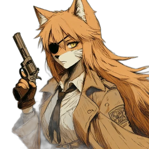 staff, weapon, animal, jacket transparent PNG cut-out
