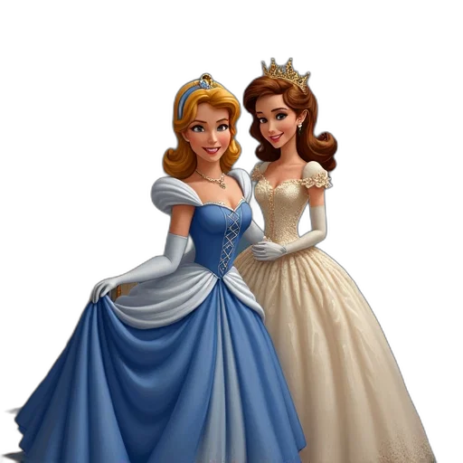 dress, crown, jewelry, 3d render transparent PNG cut-out