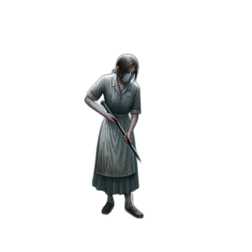 staff, jacket, dress, weapon transparent PNG cut-out