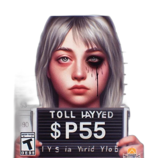 face, concept art, cyberpunk, pixel art transparent PNG cut-out