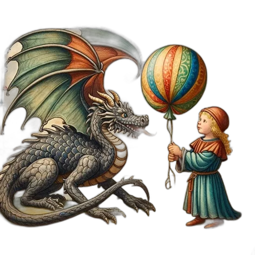 dragon, fantasy art, concept art, pixel art transparent PNG cut-out