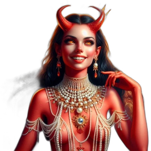 jewelry, face, fantasy art, comic book art transparent PNG cut-out