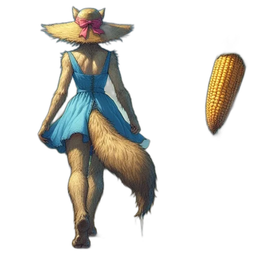 dress, hat, creature, animal transparent PNG cut-out