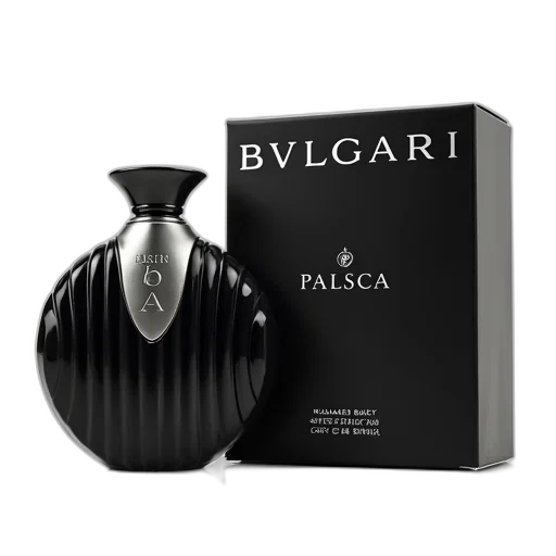 bottle, sleek, black, perfume transparent PNG cut-out