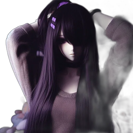 hair, mask, creature, dress transparent PNG cut-out
