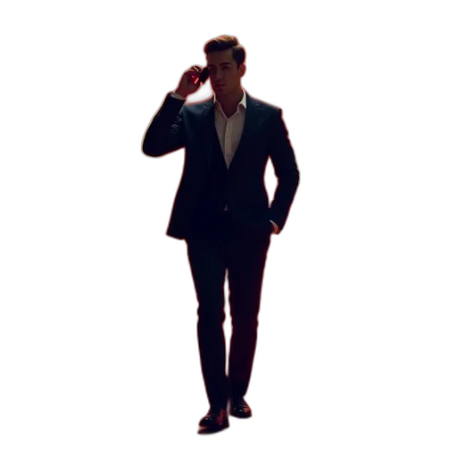 jacket, staff, concept art, 3d render transparent PNG cut-out