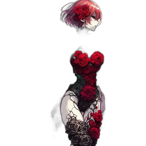 dress, flower, mask, crown transparent PNG cut-out