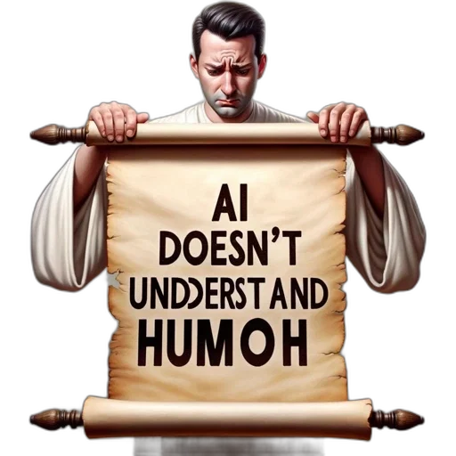 robot, man, stands, scroll transparent PNG cut-out