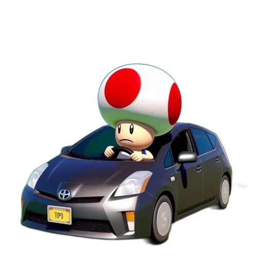 car, hat, animal, 3d render transparent PNG cut-out