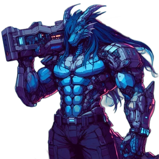 robot, dragon, weapon, concept art transparent PNG cut-out