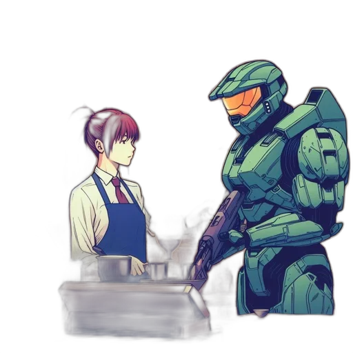robot, weapon, concept art, pixel art transparent PNG cut-out