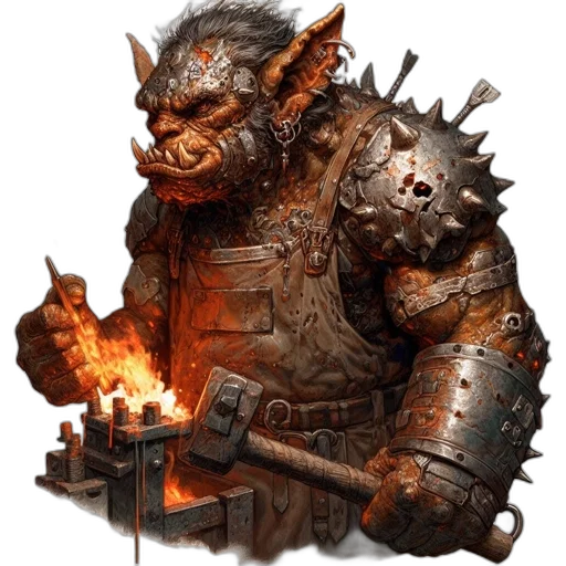 weapon, staff, creature, face transparent PNG cut-out