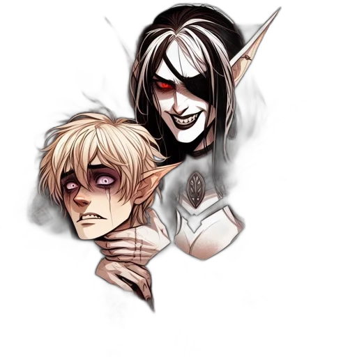 concept art, fantasy art, comic book art, watercolor transparent PNG cut-out