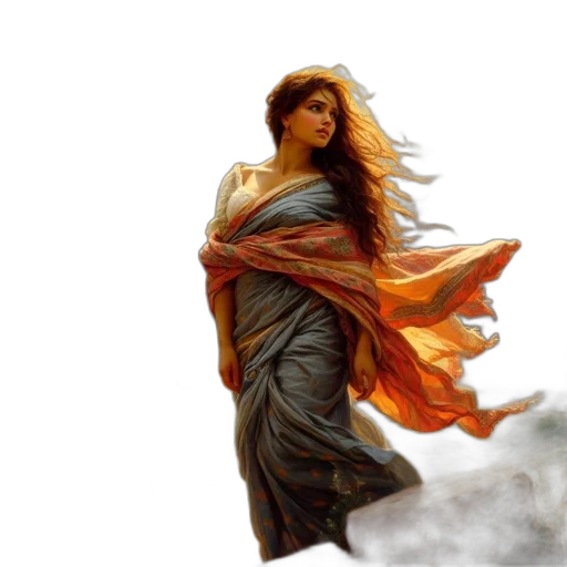 dress, fantasy art, oil painting, concept art transparent PNG cut-out