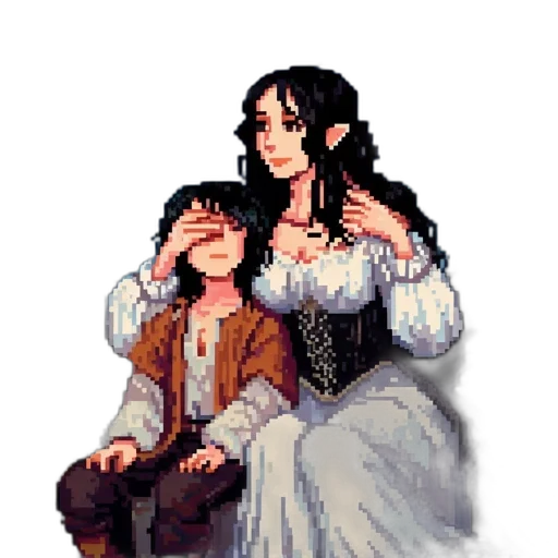 pixel art, oil painting, fantasy art, concept art transparent PNG cut-out