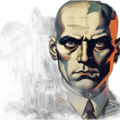 face, concept art, comic book art, photorealistic transparent PNG cut-out