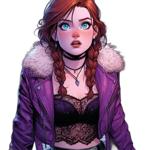 jacket, dress, comic book art, concept art transparent PNG cut-out