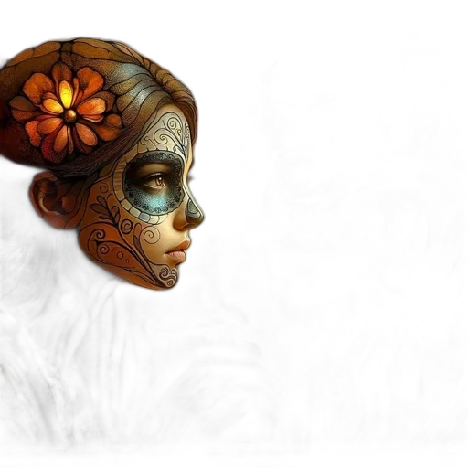 mask, face, crown, flower transparent PNG cut-out