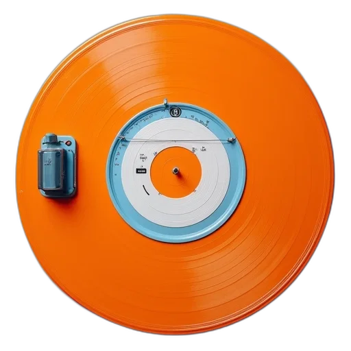 weapon, colorful, orange, vinyl transparent PNG cut-out