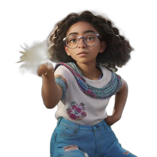 hair, staff, weapon, dress transparent PNG cut-out