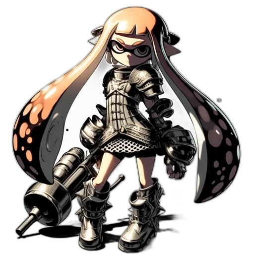 weapon, robot, dress, staff transparent PNG cut-out