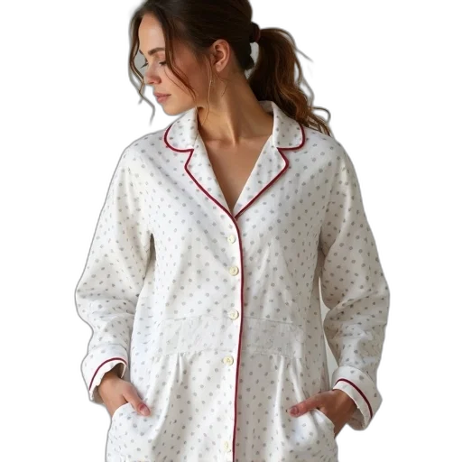 jacket, dress, white, polka transparent PNG cut-out