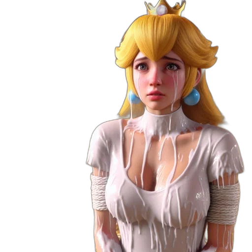 dress, crown, 3d render, concept art transparent PNG cut-out