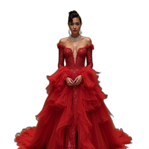 dress, red, sofia, torres transparent PNG cut-out
