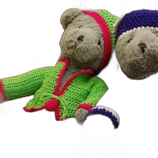 staff, two, teddy, bears transparent PNG cut-out