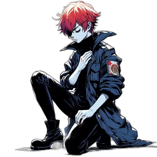 jacket, weapon, concept art, comic book art transparent PNG cut-out