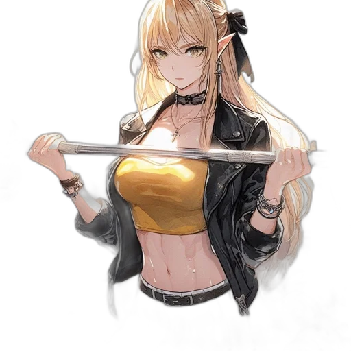 weapon, sword, staff, jacket transparent PNG cut-out