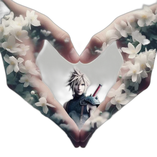 flower, weapon, sword, pixel art transparent PNG cut-out